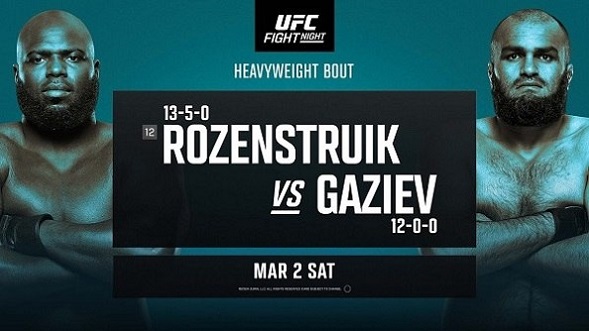 Watch UFC Fight Night Rozenstruik vs. Gaziev 3/2/24 – 2nd March 2024 Full Show