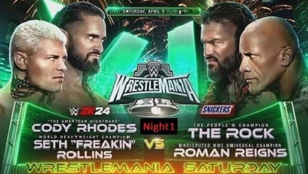 Watch WWE WrestleMania XL 40 2024 Night 1 PPV 4/6/24 – 6th April 2024 Full Show
